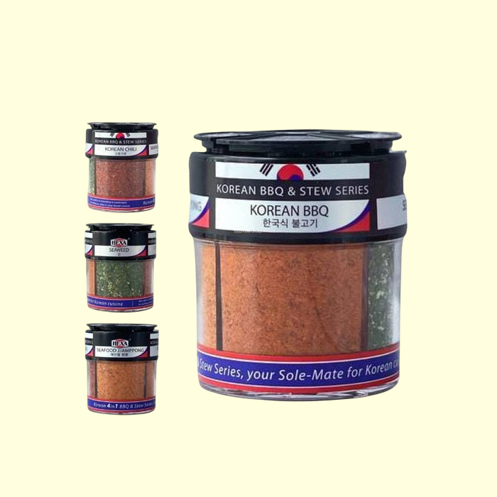 HEXA + Lọ KOREAN BBQ 54gr + GIA VỊ MÓN HÀN QUỐC 4 in 1 Korean Food Seasoning (HALAL)
