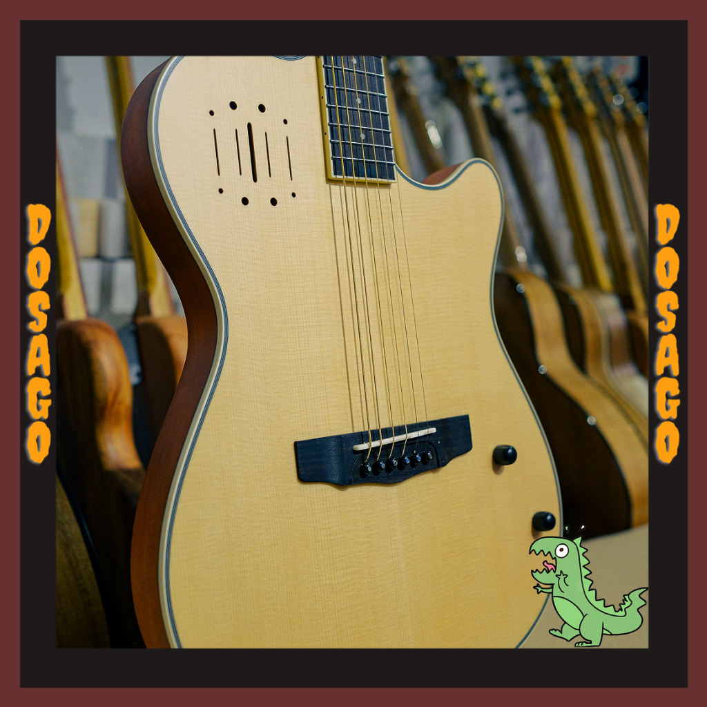 Đàn Guitar Acoustic DOSAGO Telecaster Có EQ Artec Cao Cấp Dáng Semi Cổ Điển Thùng Mỏng