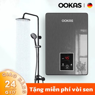 OOKAS Máy nước nóng tiếp 6500W tức thì điện LCD màn hình cảm ứng ，tặng vòi sen