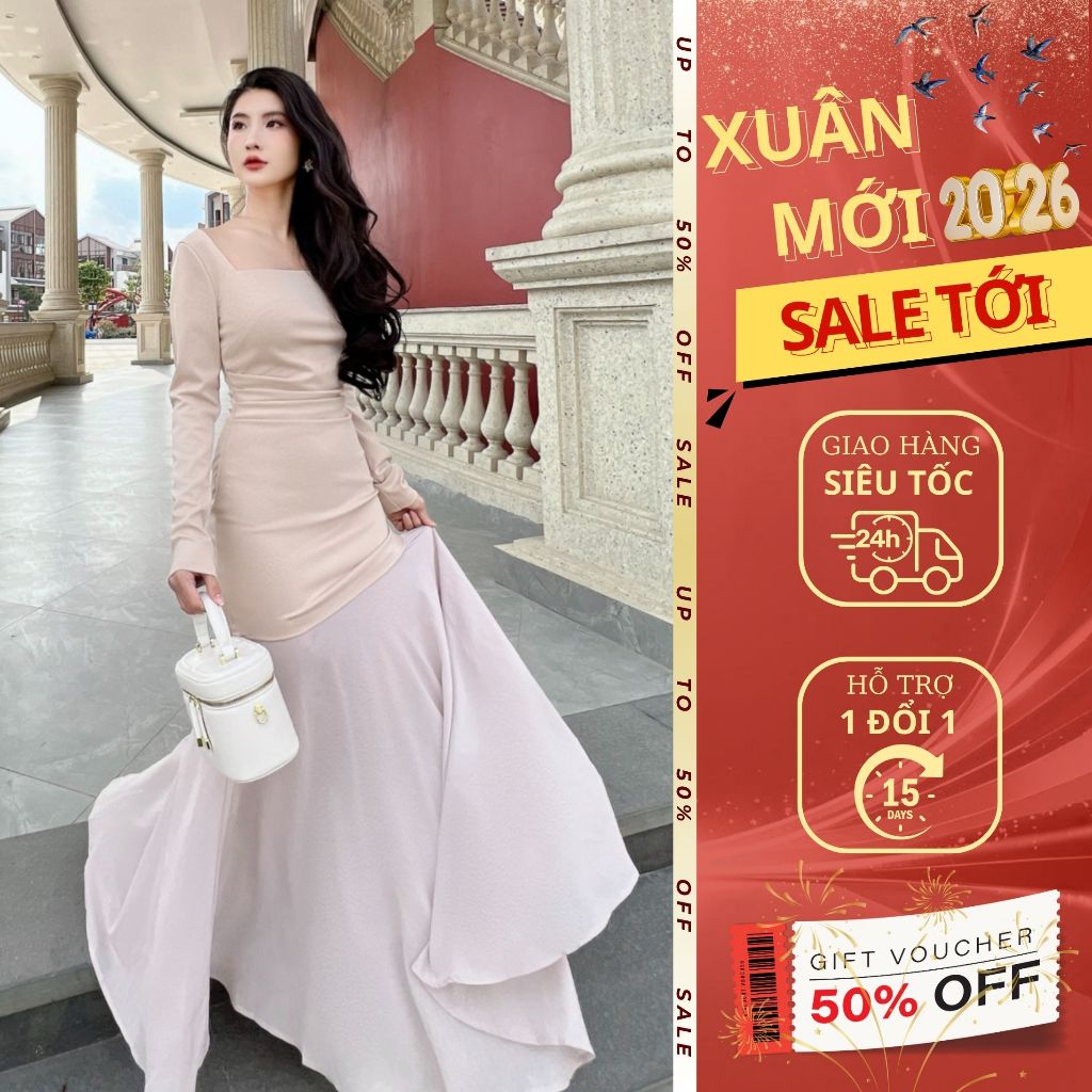 Đầm body dáng dài ôm eo Emili Design đầm đi tiệc, đi cưới sang trọng [V376]