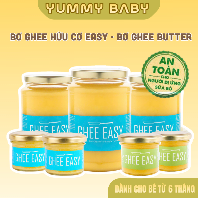 Bơ Ghee Hữu Cơ EASY – Ghee Butter Organic, Không Lactose, Giàu Dinh Dưỡng, Dành Cho Bé Ăn Dặm & Gia 