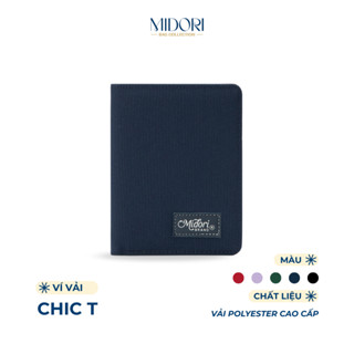 Ví Vải Đứng Nam Nữ Chic T Bóp Đựng Tiền Thẻ Nhiều Ngăn Polyester Cao Cấp | MIDORI BAG COLLECTION