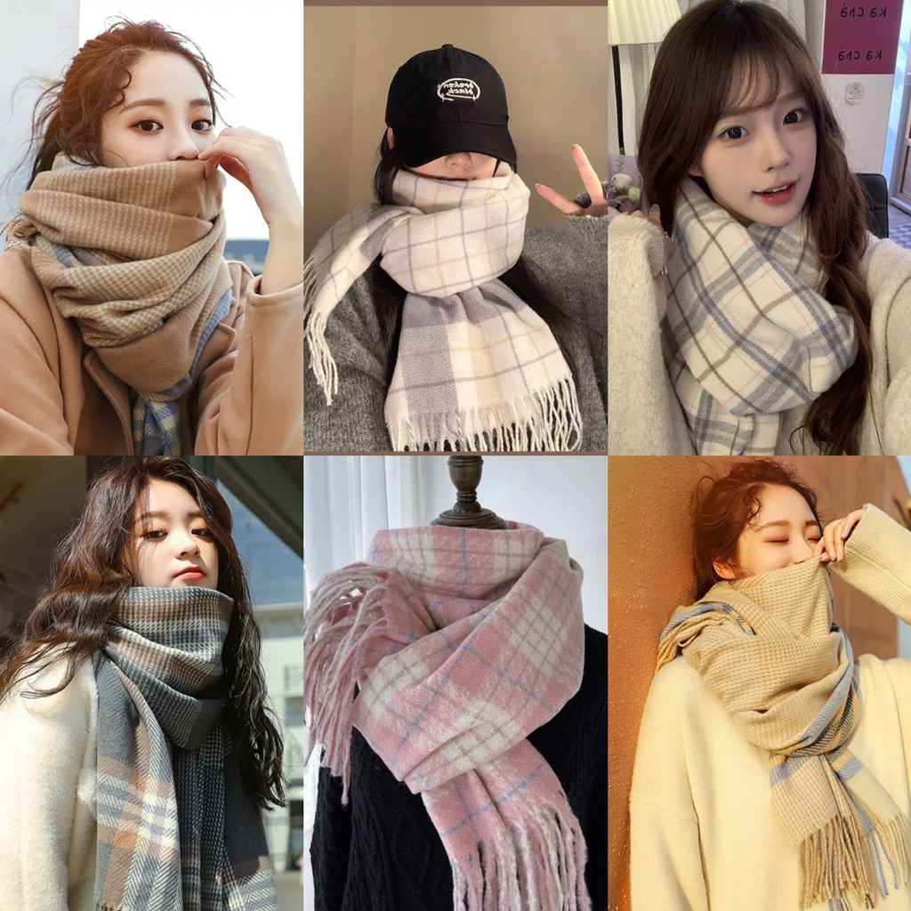 Khăn Choàng Cổ - Khăn Dạ Len Quàng Cổ Mùa Đông Hàn Quốc