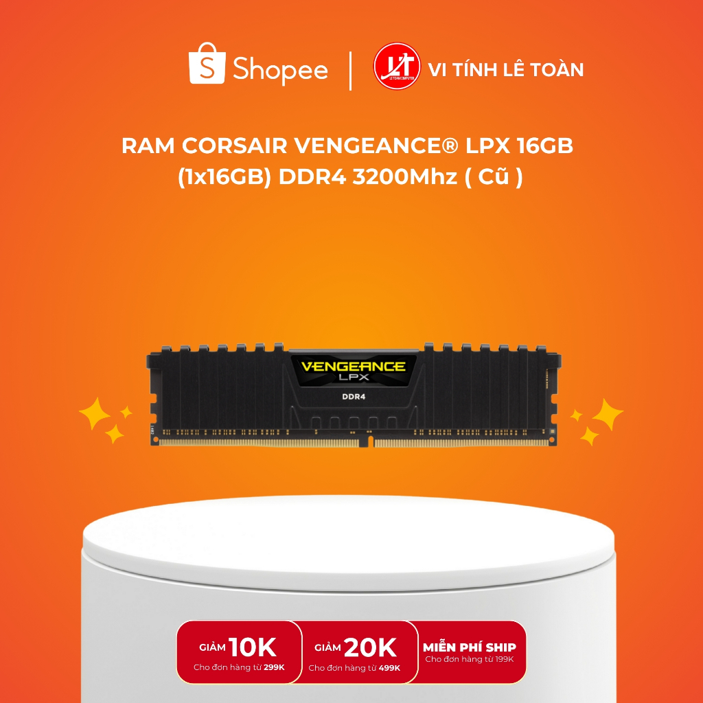 RAM CORSAIR VENGEANCE® LPX 16GB  (1x16GB) DDR4 3200Mhz (Like new, bảo hành 01/2028)