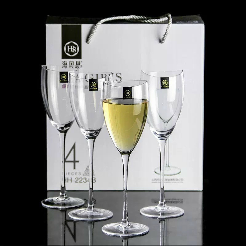 Bộ Ly Vang 4 Cái, Chất Liệu Thủy Tinh,Ly Vang Nhà Hàng, Ly Vang Dùng Tiệc Sang Trọng, Lịch Sự