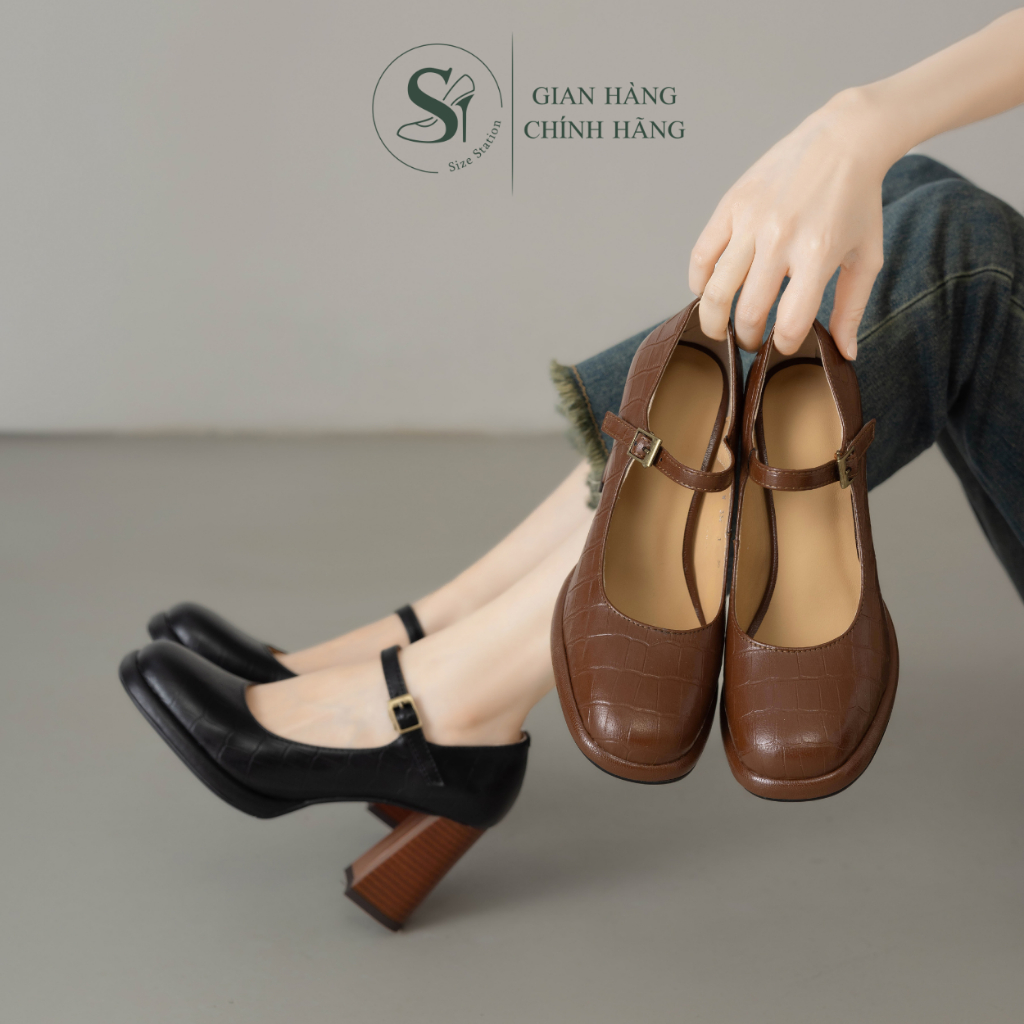 Size Station - Giày Mary Jane cao gót da mềm June 800001