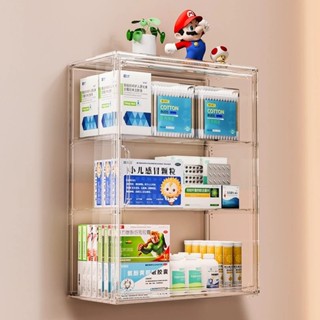 [Tặng Miếng Dán] ZENLIFE Tủ Thuốc, Tủ Y Tế Gắn Tường Trong Suốt Dễ Dàng Tìm Kiếm, Cửa Mở Nam Châm