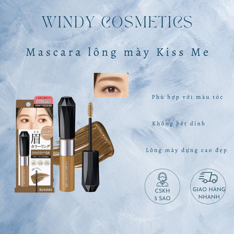 Mascara Chải Đổi Màu Lông Mày Chống Lem Trôi Ex Kissme Heavy Rotation Coloring Eyebrow 8g - Windy.Co