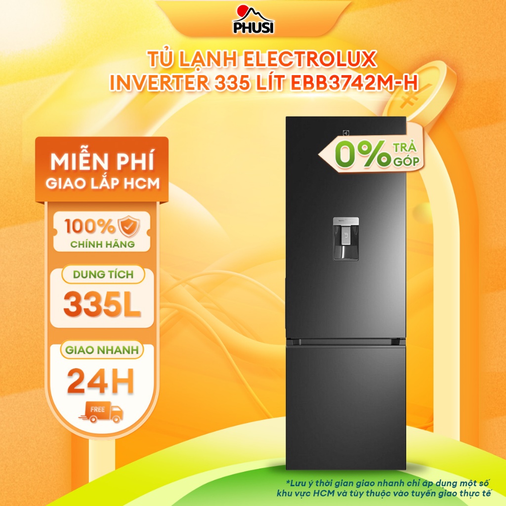 EBB3742M-H Tủ lạnh Electrolux Inverter 335 lít EBB3742M-H [MIỄN PHÍ GIAO LẮP HCM]