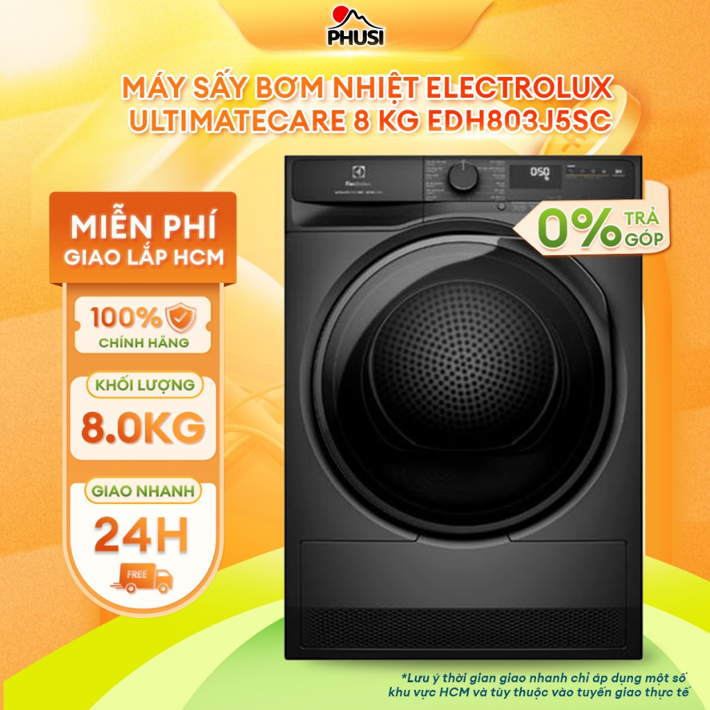 EDH803J5SC Máy sấy bơm nhiệt Electrolux UltimateCare 8 kg EDH803J5SC [MIỄN PHÍ GIAO LẮP HCM]
