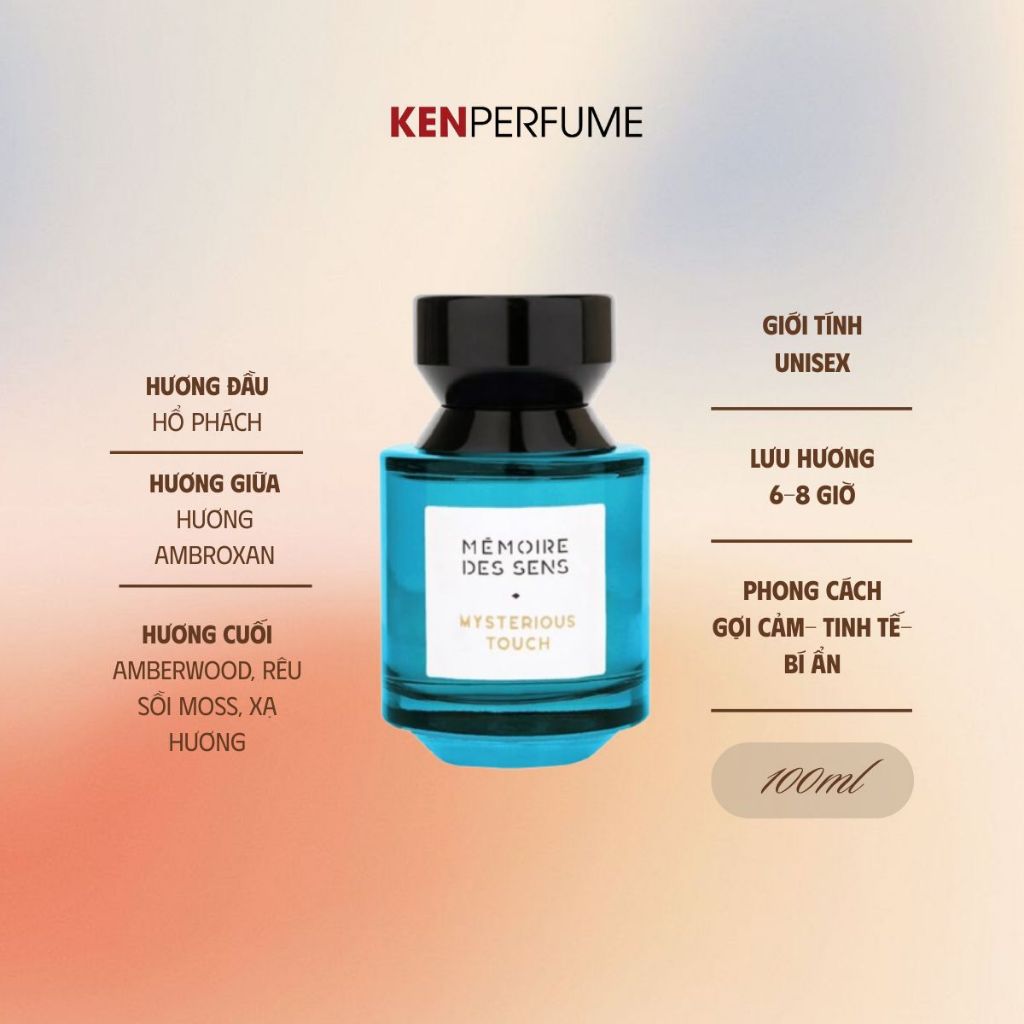 Nước hoa Fullseal 100ML Mémoire Des Sens Mysterious Touch | Nước Hoa Unisex | Ken Perfume