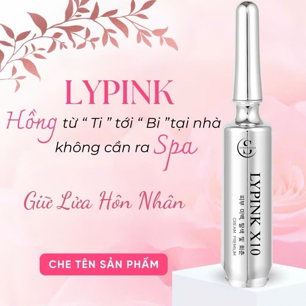 Lypink X10 Kem Làm Sáng Hồng Nhũ Hoa Vùng Kín Nippink Cream hiệu quả sau 7 ngày