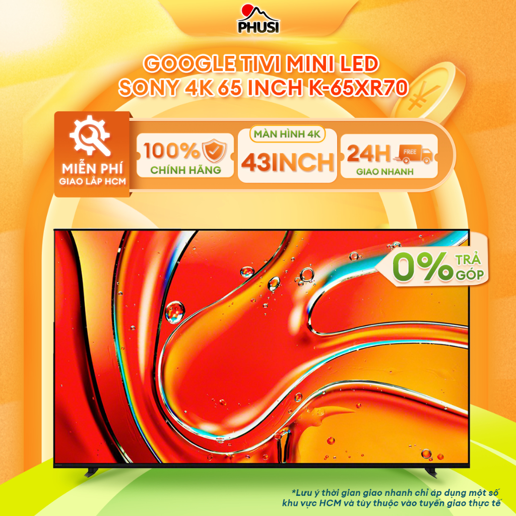 K-65XR70 - Google Tivi Mini LED Sony 4K 65 inch K-65XR70 - [Miễn phí giao lắp nội thành HCM]