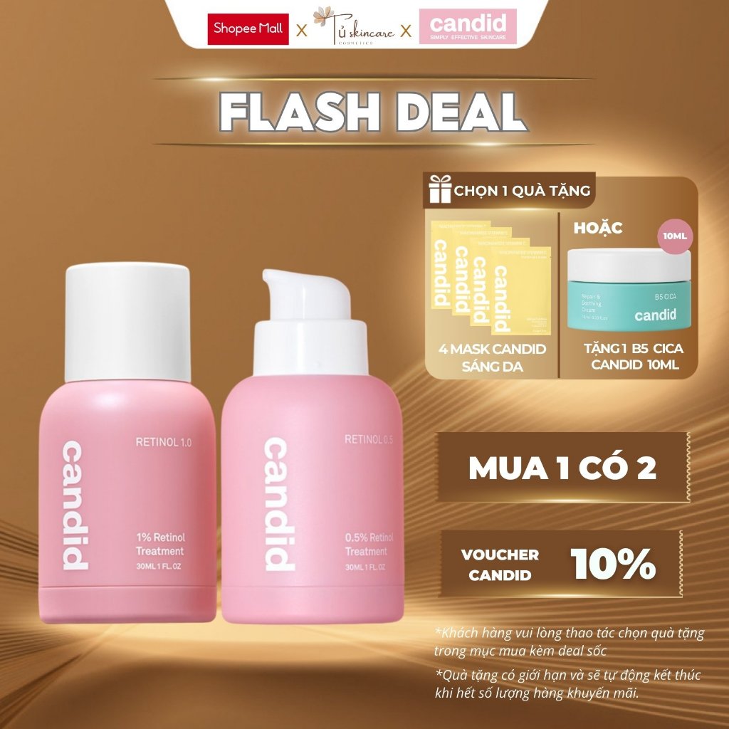 Tinh Chất Retinol Candid Chống Lão Hóa Candid 0.5% Retinol/ 1% Retinol 30ml