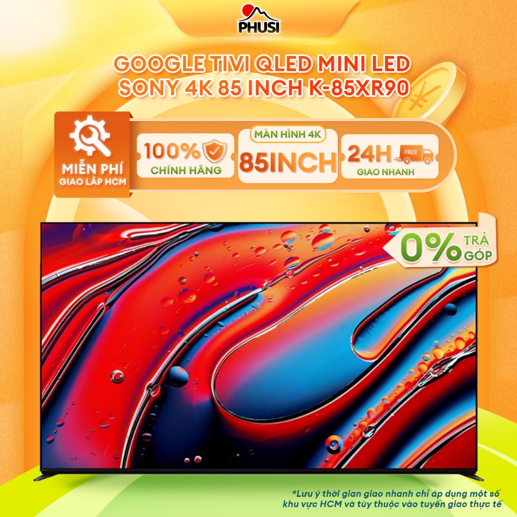 K-85XR90 Google Tivi QLED Mini LED Sony 4K 85 inch K-85XR90 [MIỄN PHÍ GIAO LẮP HCM]