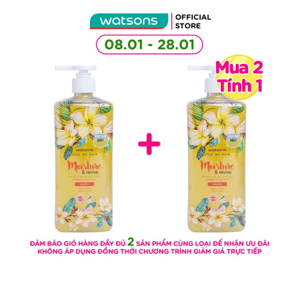 Dầu Gội Watsons Frangipani Egg Protein Shampoo 700ml