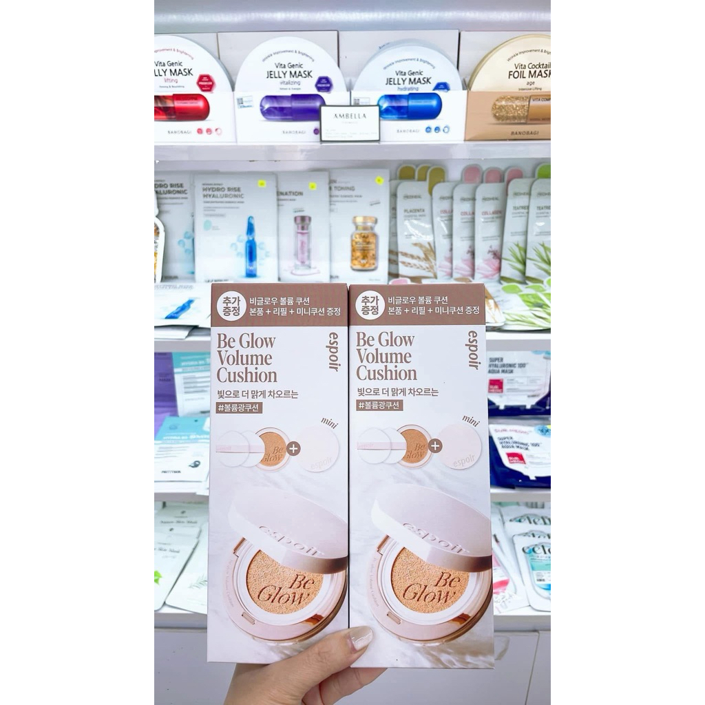 [PHIÊN BẢN GIỚI HẠN] SET CUSHION ESPOIR BE GLOW VOLUME (1 CUSHION +1 REFILL+ 1 CUSHION MINI)