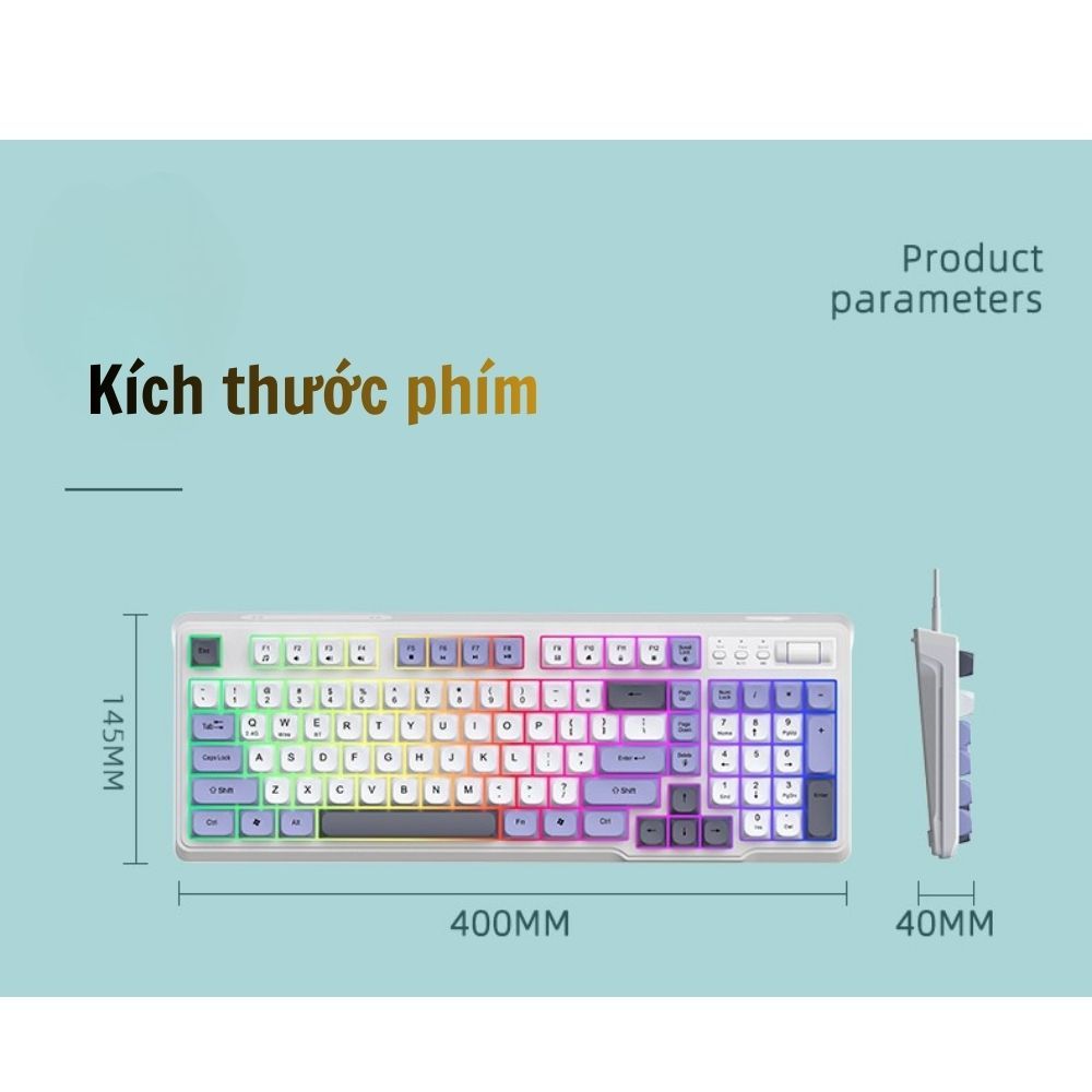 Bàn phím giả cơ ZK011 Full size - LED Viền - Dây type-C - Có led - Bấm êm - Kết nối mọi thiết bị | BigBuy360 - bigbuy360.vn