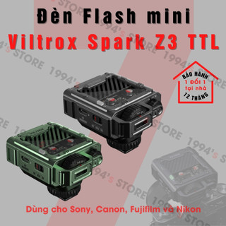 Đèn mini Flash Viltrox Spark Z3 - Pin sạc 650 shots - Có TTL - Có đến 7 cấp độ sáng - Type C - Dùng cho nhiều máy ảnh
