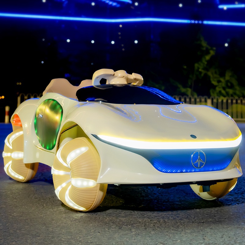 Xe oto điện trẻ em 4 bánh có nhạc và đèn, bàn đạp ga tiện lợi cho bé từ 1-6 tuổi