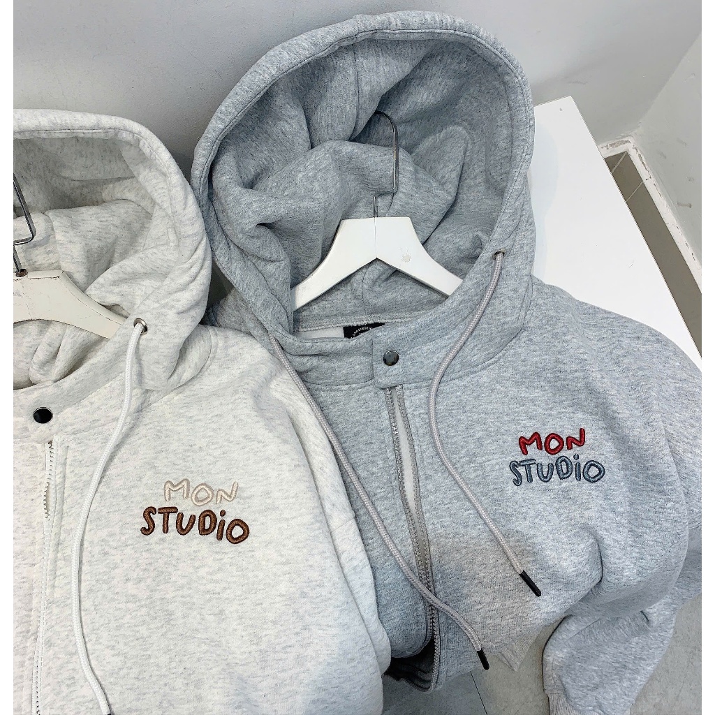 [ NỈ BÔNG KHÔNG XÙ ] Mon Studio – Áo Khoác Nỉ Hoodie Zip Boxy NOT SIMPLE Chống Nắng,Có Túi Trong , Form Rộng Nam Nữ. | BigBuy360 - bigbuy360.vn
