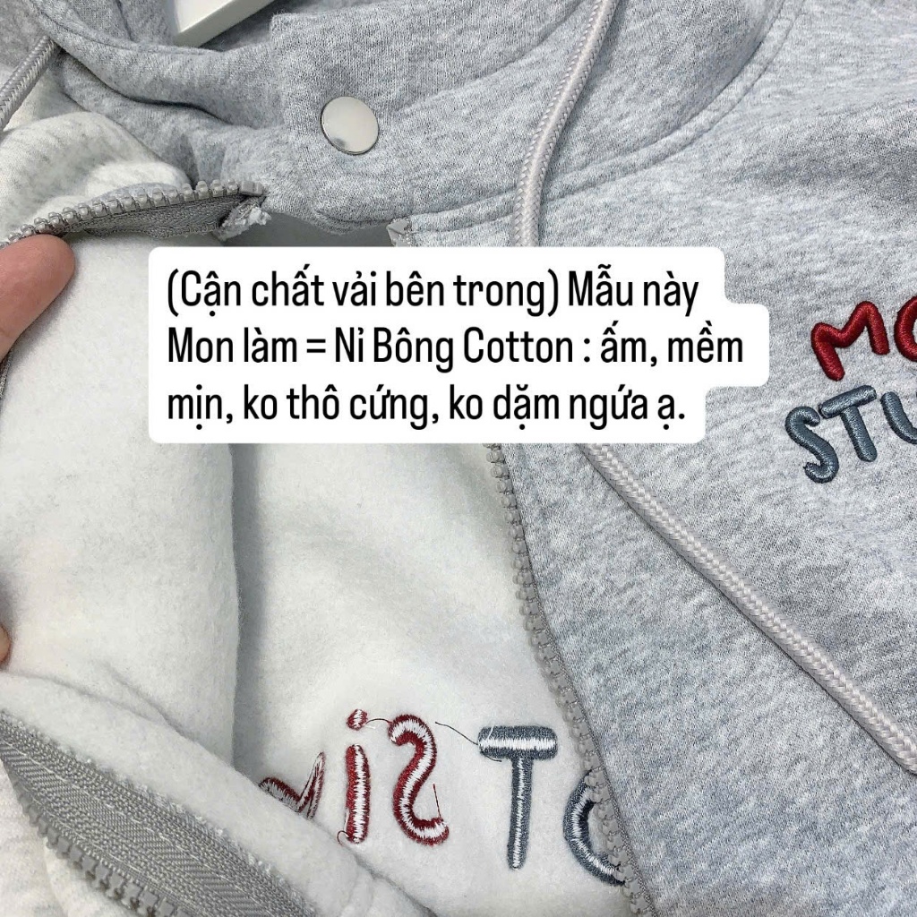 [ NỈ BÔNG KHÔNG XÙ ] Mon Studio – Áo Khoác Nỉ Hoodie Zip Boxy NOT SIMPLE Chống Nắng,Có Túi Trong , Form Rộng Nam Nữ. | BigBuy360 - bigbuy360.vn
