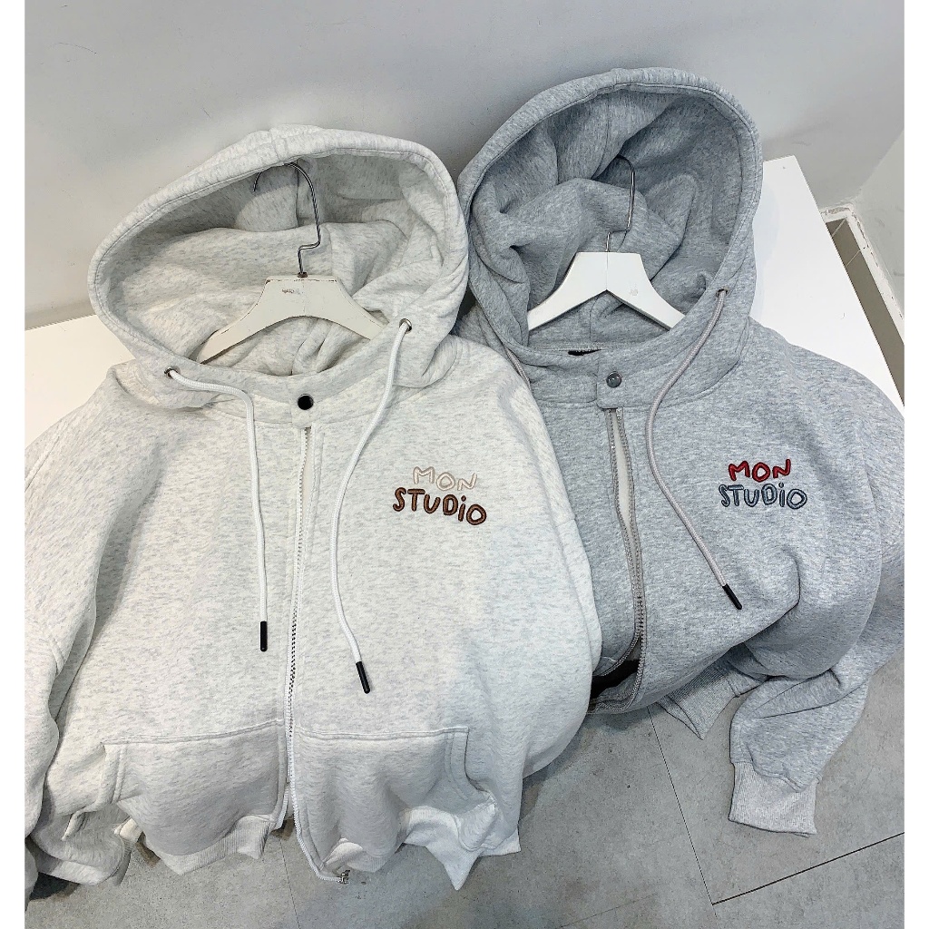 [ NỈ BÔNG KHÔNG XÙ ] Mon Studio – Áo Khoác Nỉ Hoodie Zip Boxy NOT SIMPLE Chống Nắng,Có Túi Trong , Form Rộng Nam Nữ. | BigBuy360 - bigbuy360.vn