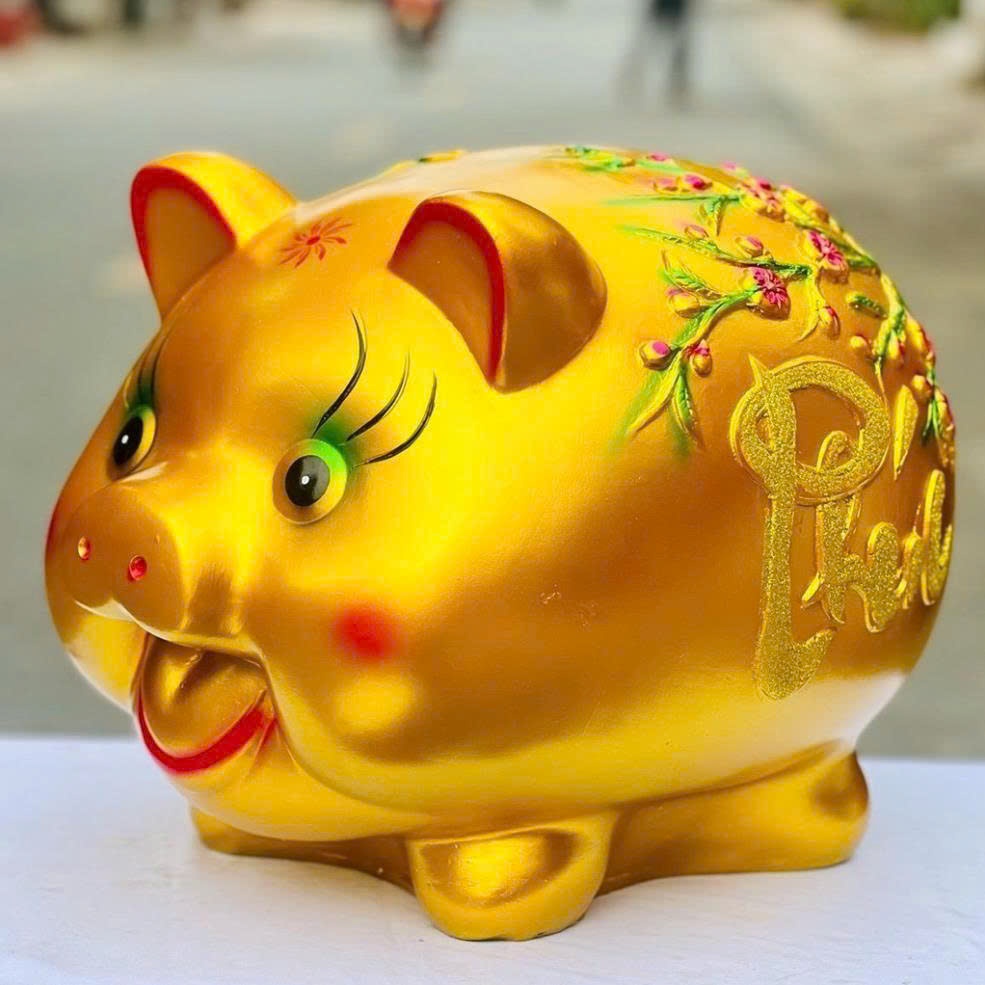 Lợn đất heo đất ống heo tiết kiệm tiền Khủng long size vừa siêu đẹp - Heo Đất Decor  HĐDC41