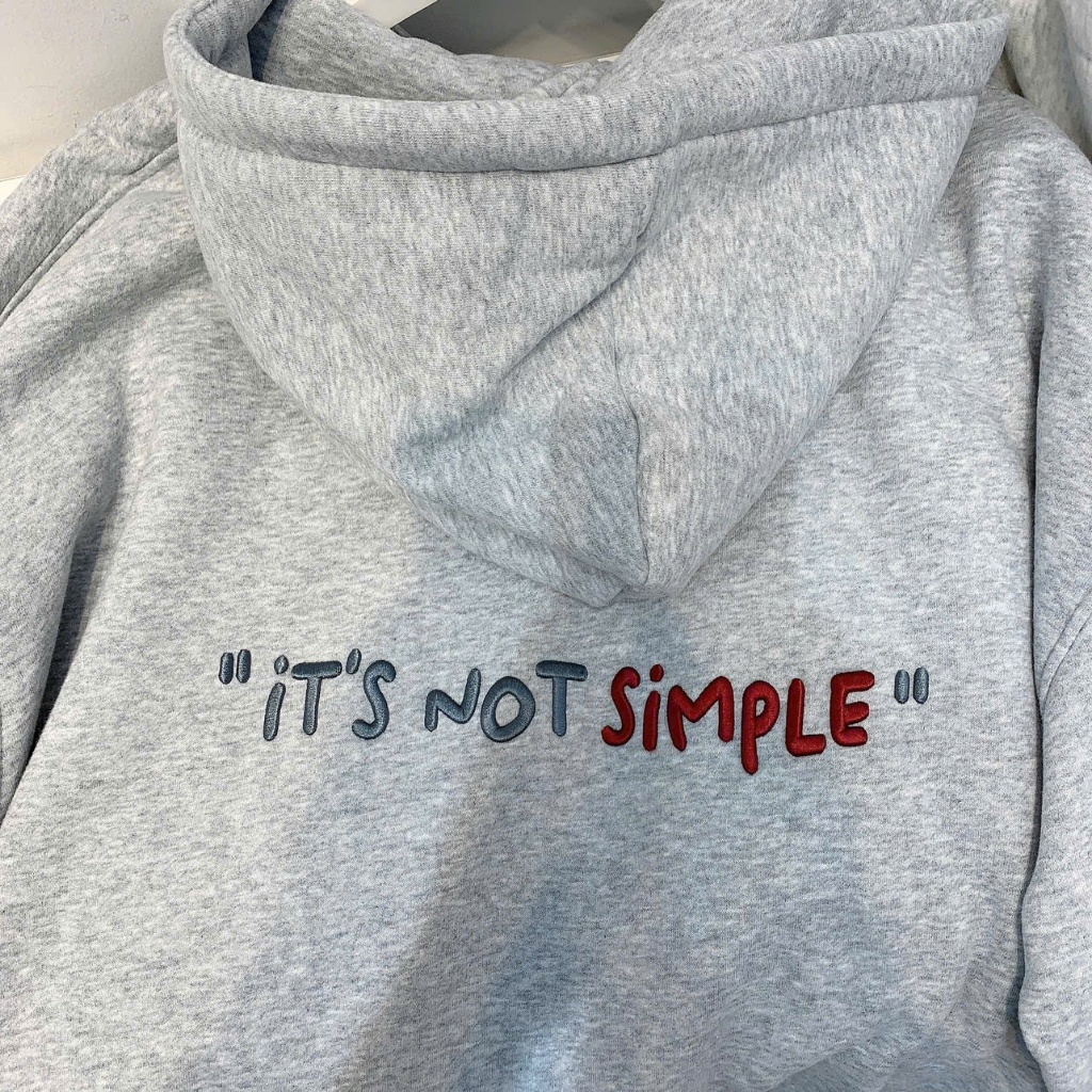 [ NỈ BÔNG KHÔNG XÙ ] Mon Studio – Áo Khoác Nỉ Hoodie Zip Boxy NOT SIMPLE Chống Nắng,Có Túi Trong , Form Rộng Nam Nữ. | BigBuy360 - bigbuy360.vn