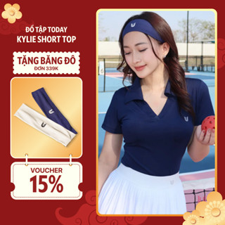 [Xả Kho Giá Hời] Áo thun thể thao ngắn tay nữ Kylie short top Today U Wear cổ polo thoáng mát hút mồ hồi