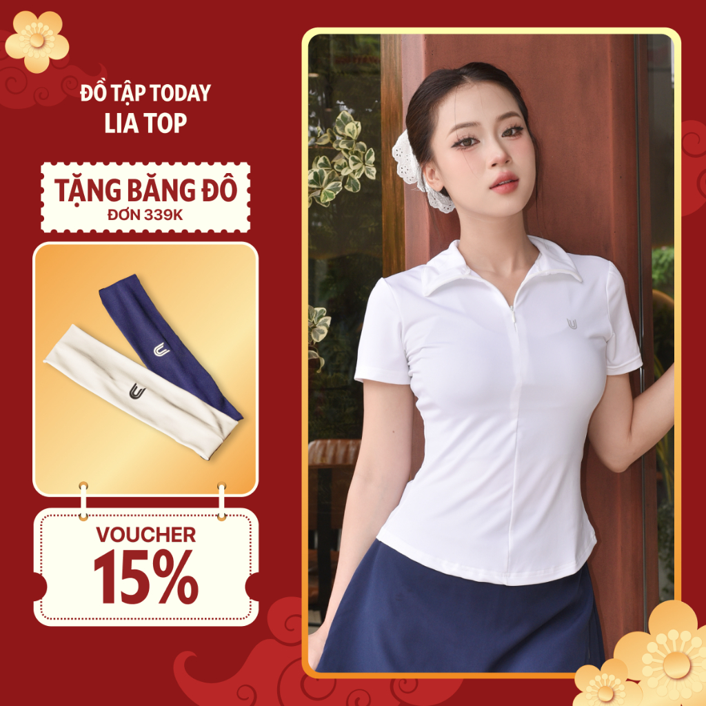 [Xả Kho Giá Hời] Áo thể thao cổ polo nữ Lia Top mặc tập gym yoga, chất liệu thoáng mát, thấm hút mồ 