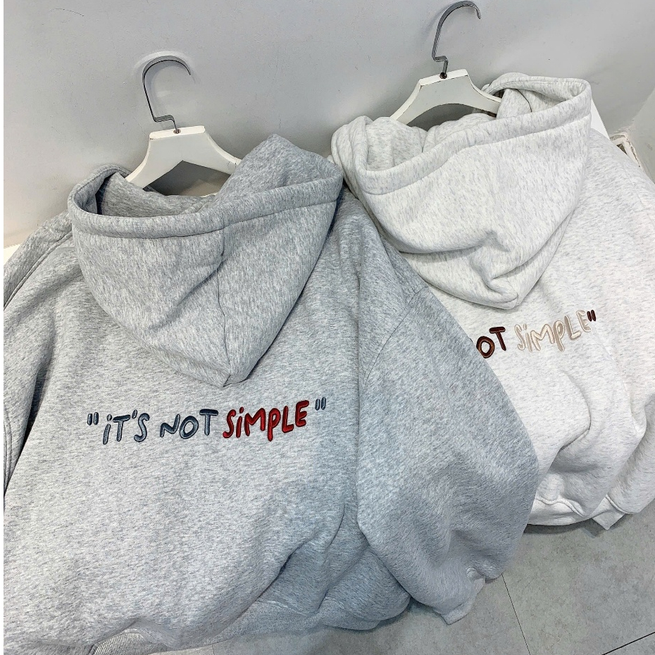 [ NỈ BÔNG KHÔNG XÙ ] Mon Studio – Áo Khoác Nỉ Hoodie Zip Boxy NOT SIMPLE Chống Nắng,Có Túi Trong , Form Rộng Nam Nữ. | BigBuy360 - bigbuy360.vn