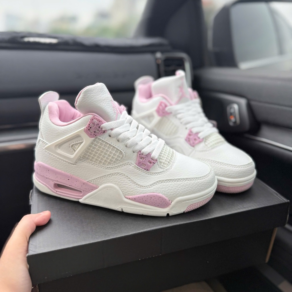 [ Hàng Chính Hãng ] Giày_Jd4 TRắng Hồng Bền Đẹp , Giày_Sneaker jd4 Chuẩn authenticc full bill box- B