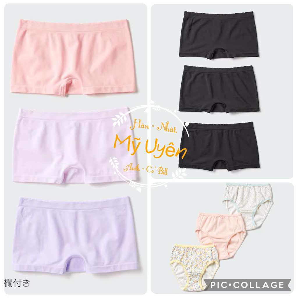 [Set 3 chiếc] Quần lót quần chip vải cotton co giãn Uni