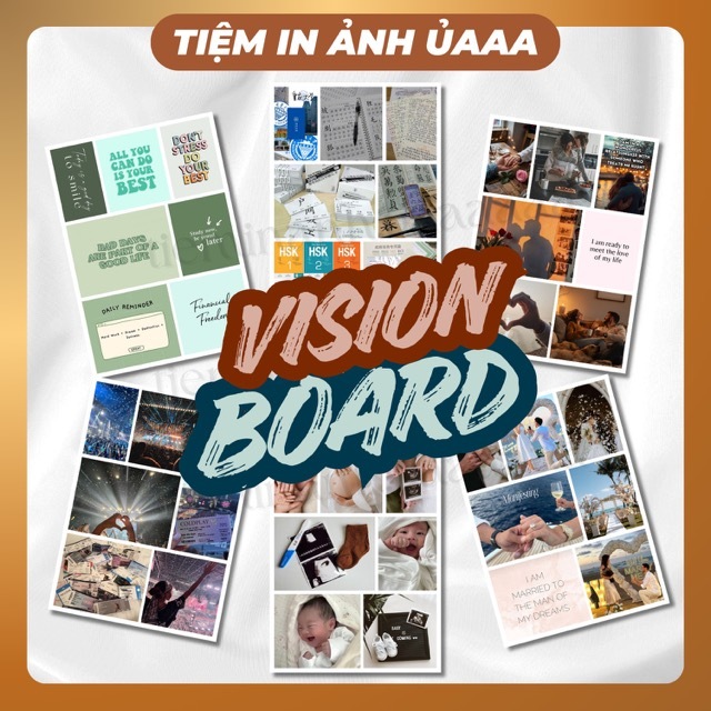 Set ảnh Vision Board (2) theo chủ đề dùng làm Vision board Manifest hoặc trang trí tường bảng kế hoạ