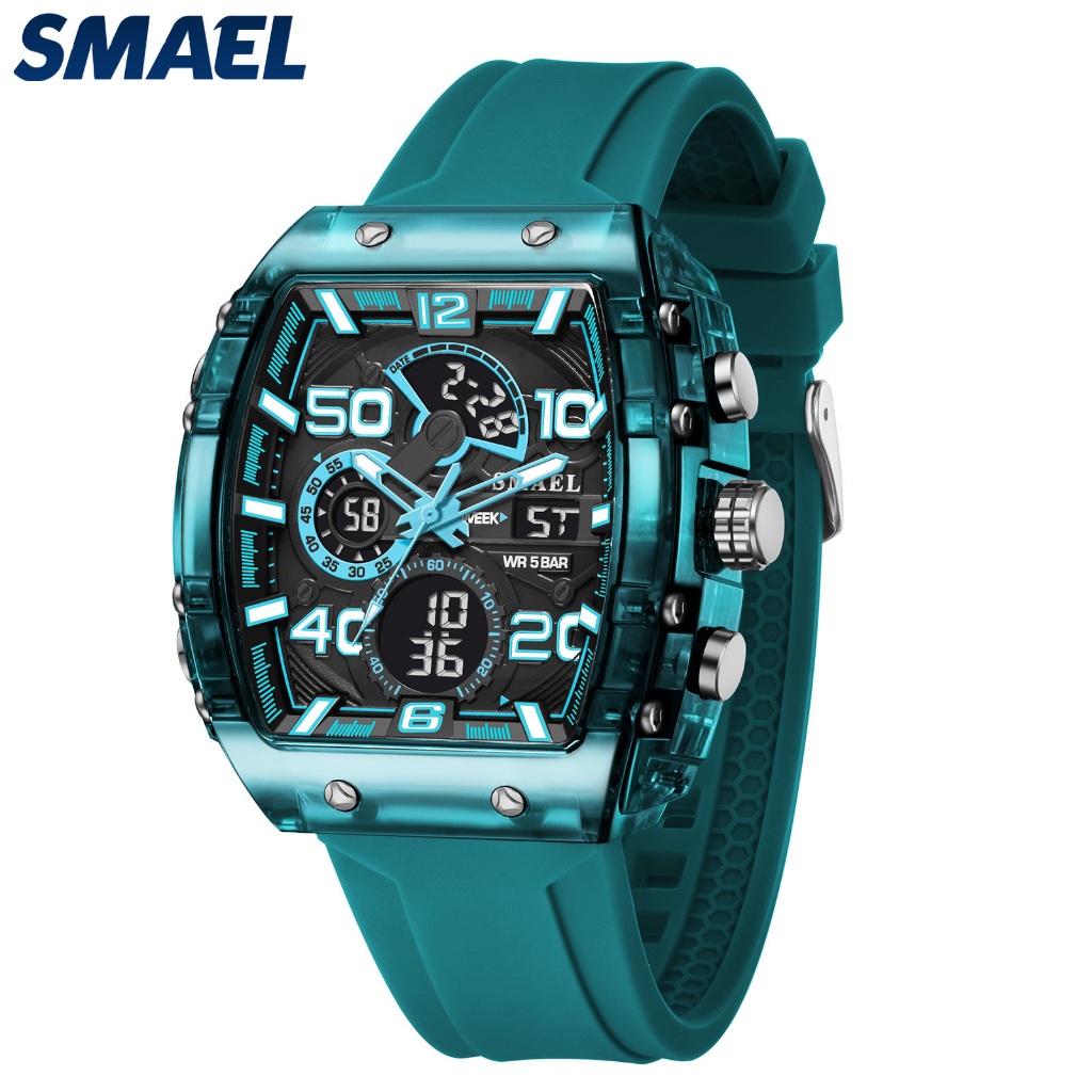 SMAEL 8109 Sáng tạo Bucket Dial Arc Mirror Mens Watch Thời trang Couple Hiển thị Quartz Watch Nhãn h