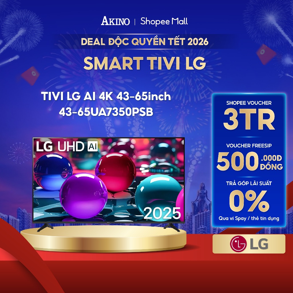 Smart Tivi LG AI 4K UA7350PSB Model 2025 - Miễn phí giao hàng