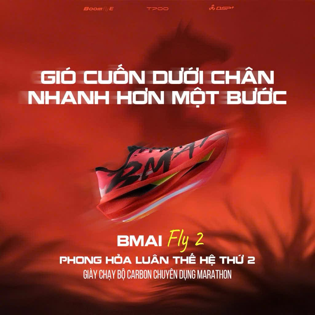 Giầy chạy bộ chuyên nghiệp Marathon BMAI FLY 2 NĂM 2026.