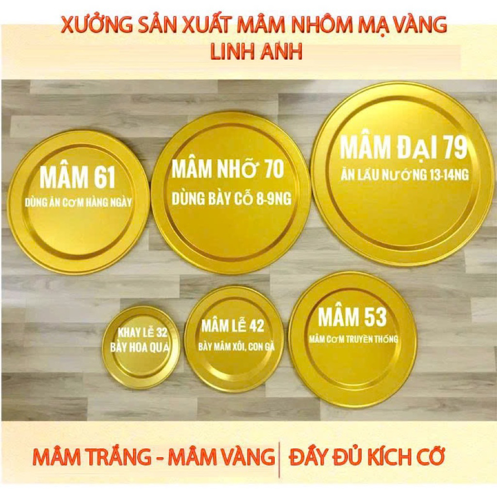 MÂM NHÔM MẠ VÀNG NANO CÔNG NGHỆ NHẬT BẢN NHÔM, MÂM NHÔM MẠ VÀNG, MÂM ĂN CƠM, MÂM NGŨ QUẢ, MÂM ĐẠI ĂN