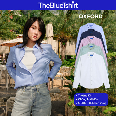 TheBlueTshirt - Áo sơ mi cao cấp tay dài phom regular cho nữ - The A Classic Oxford