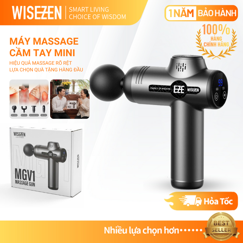 máy massage cầm tay mini Wisezen Nhiều mức điều chỉnh Dễ thao tác Mát xa thoải mái giảm đau cổ và vai