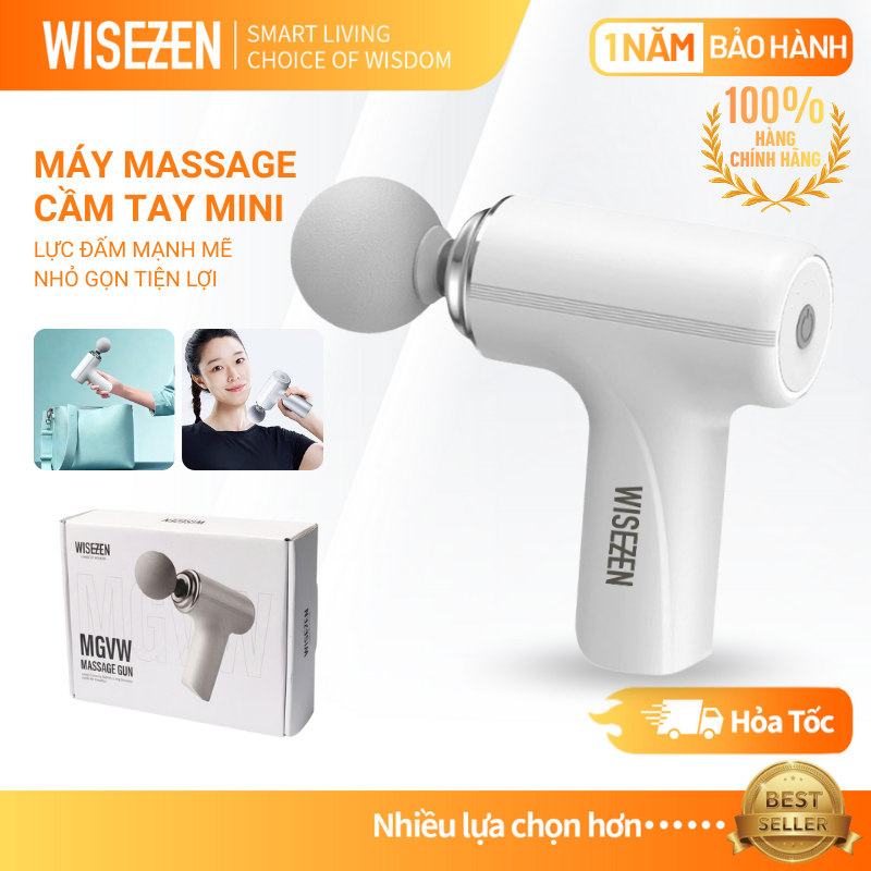 Máy Massage Cầm Tay Mini Wisezen Nhiều Mức điều Chỉnh Hiệu Quả Massage Rõ Rệt Cảm Giác Cầm Thoải Mái