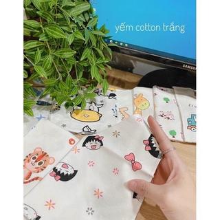 Yếm Quàng Cổ Cài Nút Cho Bé, Khăn Yếm Vải Cotton. Xô 2 Lớp  Mềm Mại Thấm Hút Tốt