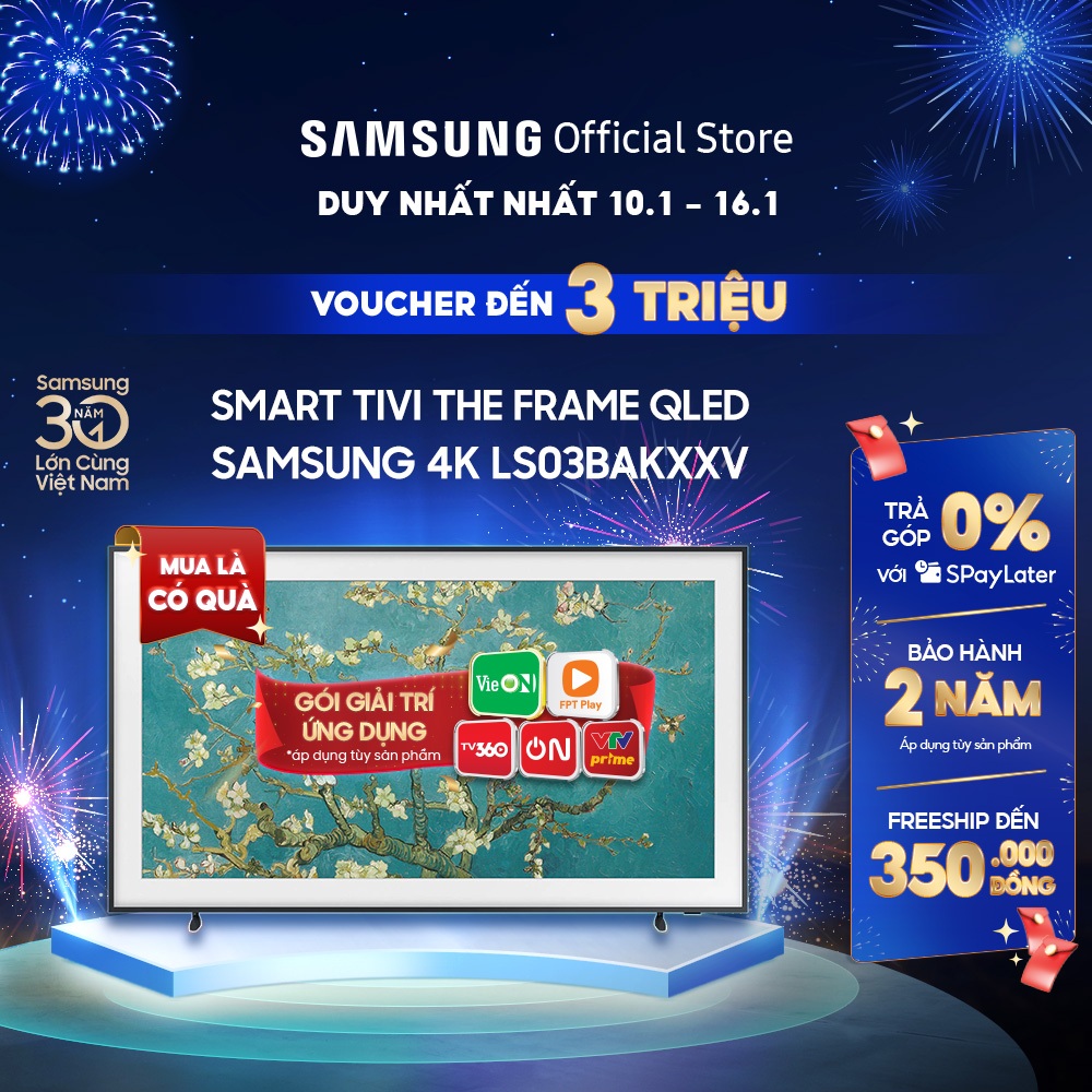 Smart Tivi The Frame QLED Samsung 4K 50 inch QA50LS03BAKXXV:Chính Hãng