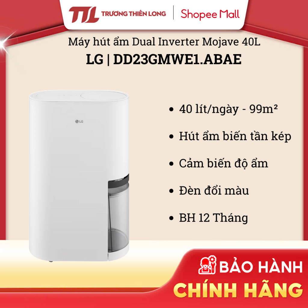 DD23GMWE1.ABAE | Máy Hút Ấm LG Dual Inverter DD23GMWE1.ABAE - Công Nghệ Hút Ấm Biến Tần Kép Dual Inv