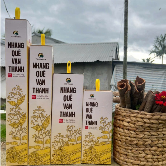 Nhang Vỏ Quế Vạn Thành - Hộp Nhang Quế Cao Cấp, Sang Trọng