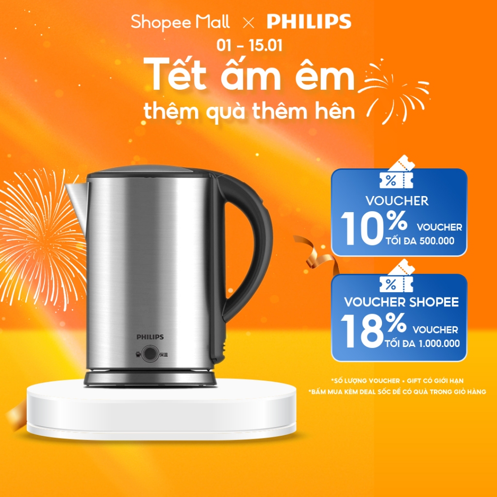 Bình đun siêu tốc PHILIPS HD9316 - Hàng Chính Hãng