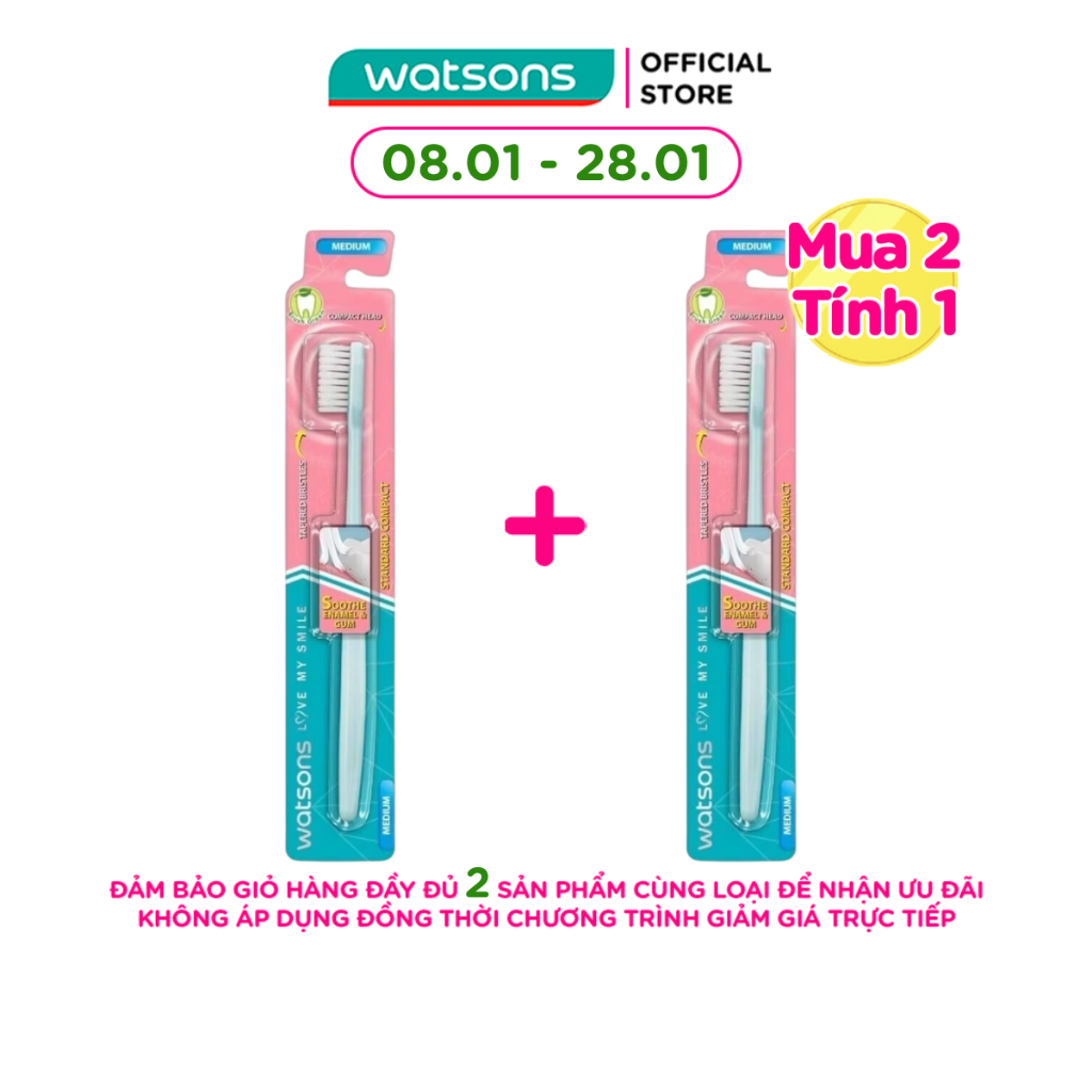 Bàn Chải Đánh Răng Watsons Standard Compact 1 Cái