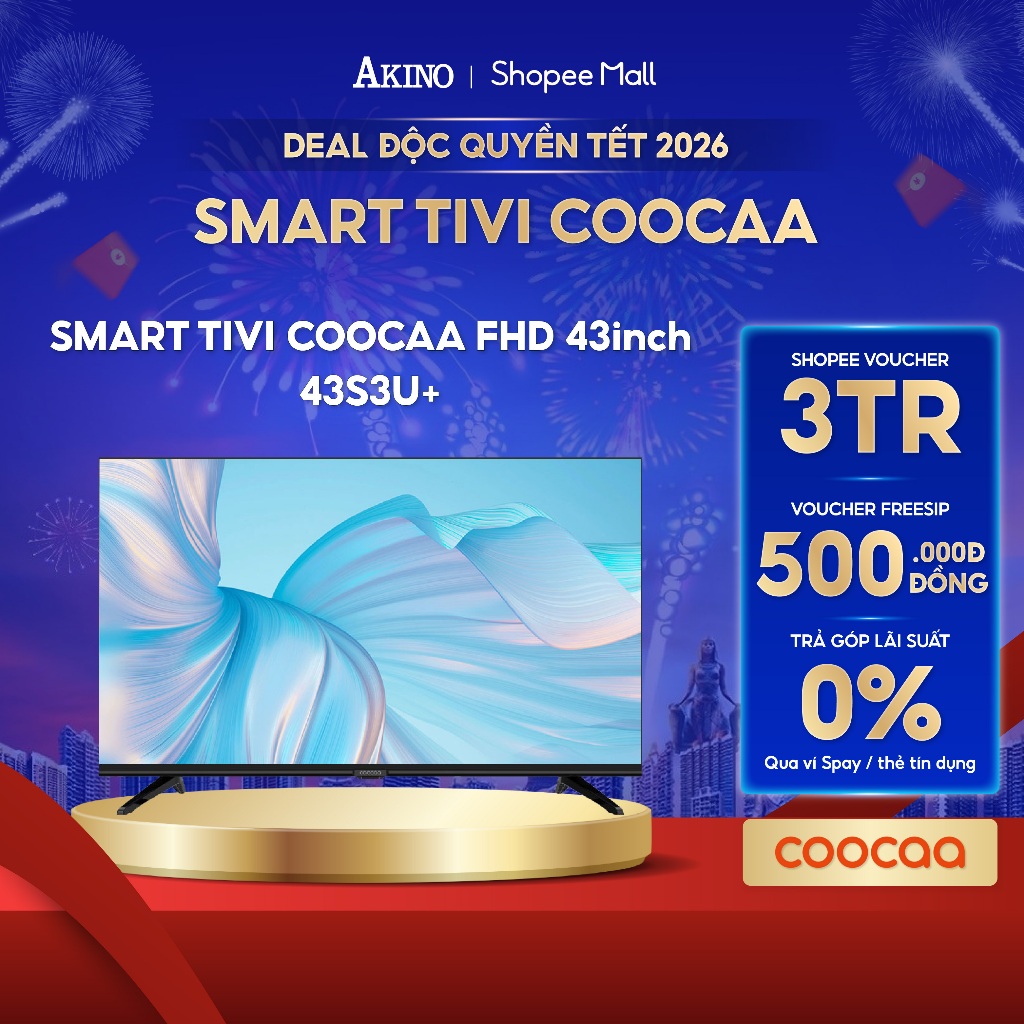 [FREESHIP HCM] 43S3U+ - Smart Google Tivi FHD Coocaa 43 inch - Hàng Chính Hãng