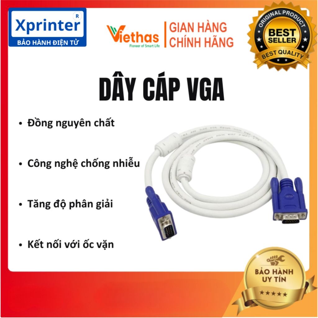  Dây Cáp VGA 3m Dây Trắng